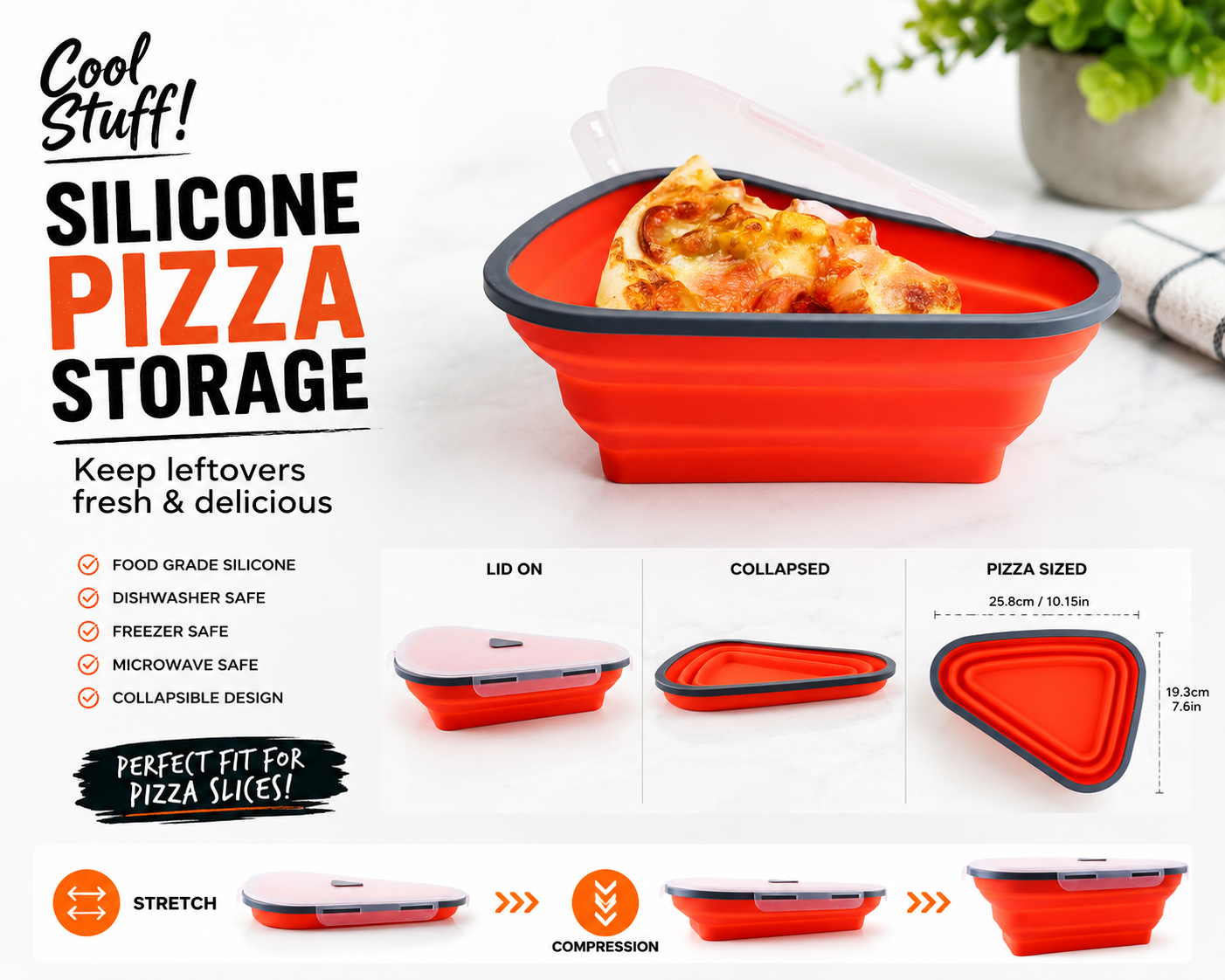 Silicone Pizza Storage box