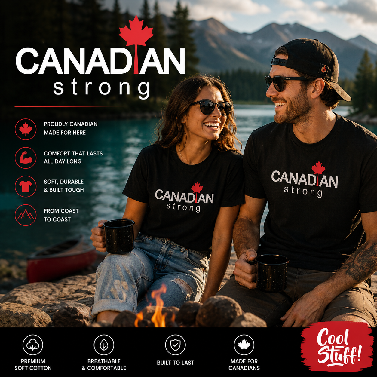 Canadian Strong T-shirt Black