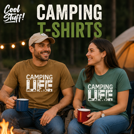 Camping Life T-Shirt | 100% Cotton Camping Graphic Tee | Unisex Outdoor Shirt