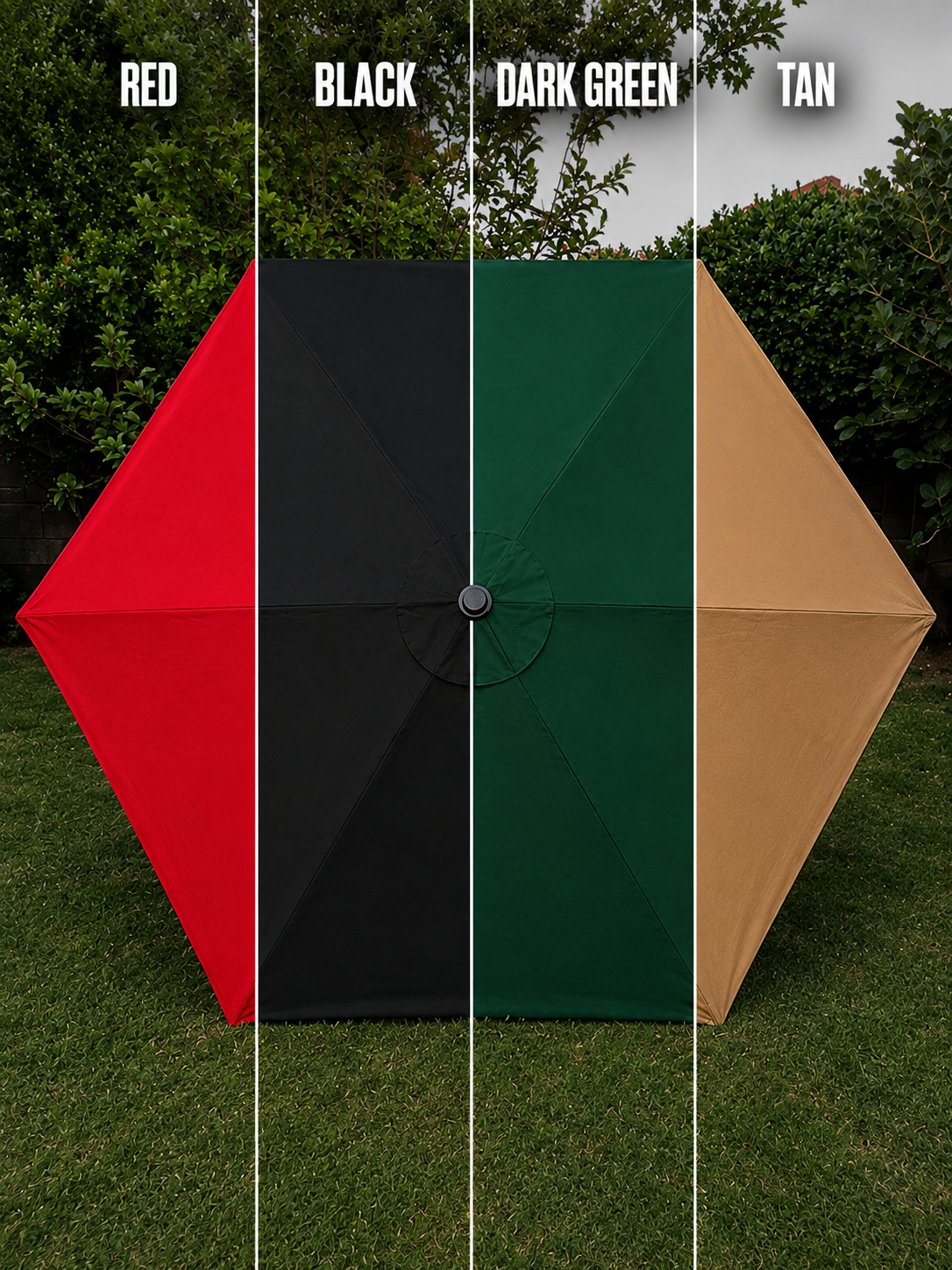 9 ft Patio Umbrella Replacement Canopy | 6-Rib Outdoor Umbrella Cover | Replacement Patio Umbrella Fabric