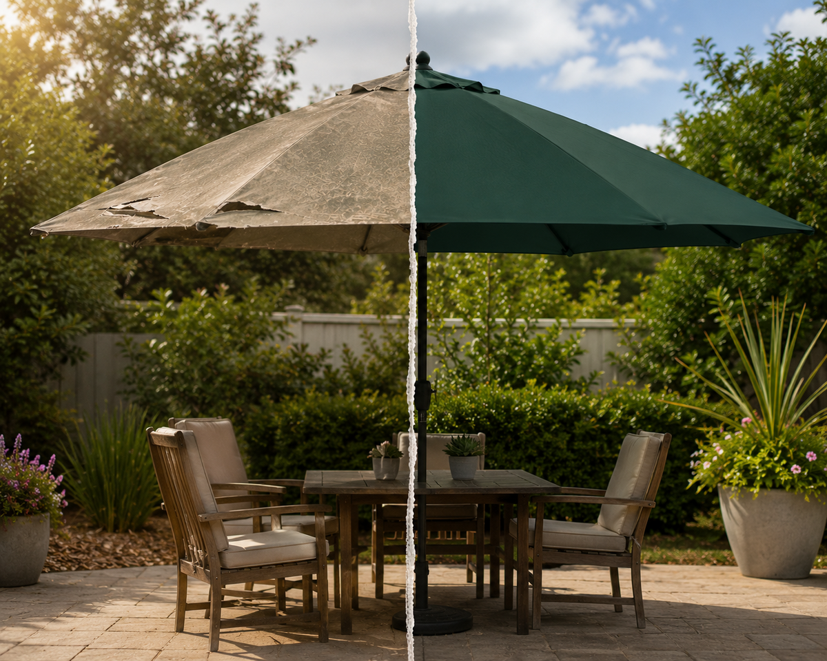 9 ft Patio Umbrella Replacement Canopy | 6-Rib Outdoor Umbrella Cover | Replacement Patio Umbrella Fabric