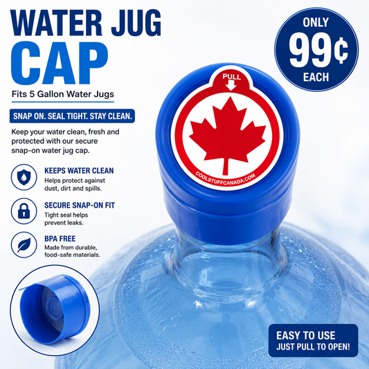 5 Gallon Water Jug Caps – Reusable Snap-On Caps for Water Bottles