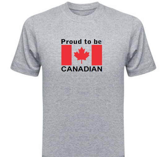 Proud to be Canadian T-shirt Grey